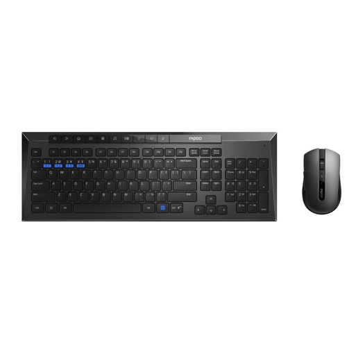 Rapoo 8200M Wireless Black Multi-mode Keyboard & Mouse Combo