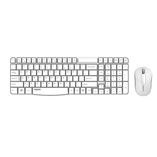 Rapoo X1800S White Wireless Keyboard & Mouse Combo with Bangla