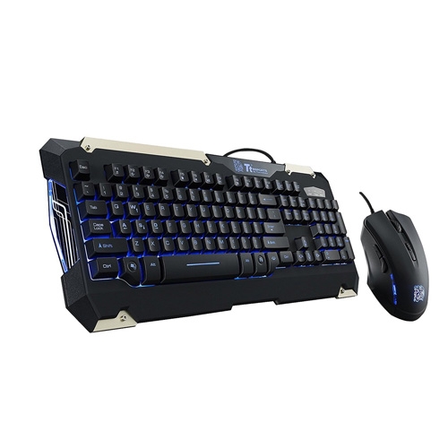 Thermaltake KB-CMC-PLBLUS-01 Commander Combo Lighting Black Gaming Keyboard and Mouse