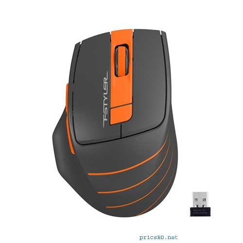 A4 Tech FG30 Black-Orange Wireless Mouse