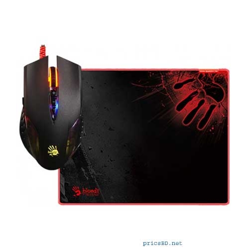 A4 Tech Q8181S Neon X Glide Gaming Mouse & Mouse Pad