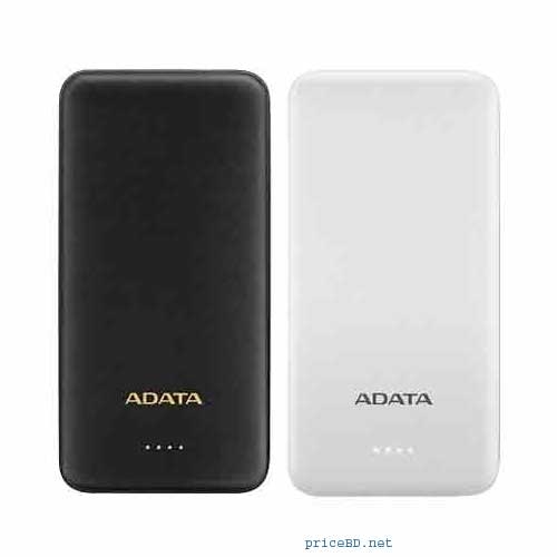 Adata T10000 Dual USB Ultra Slim 10000mah Power Bank (Black)