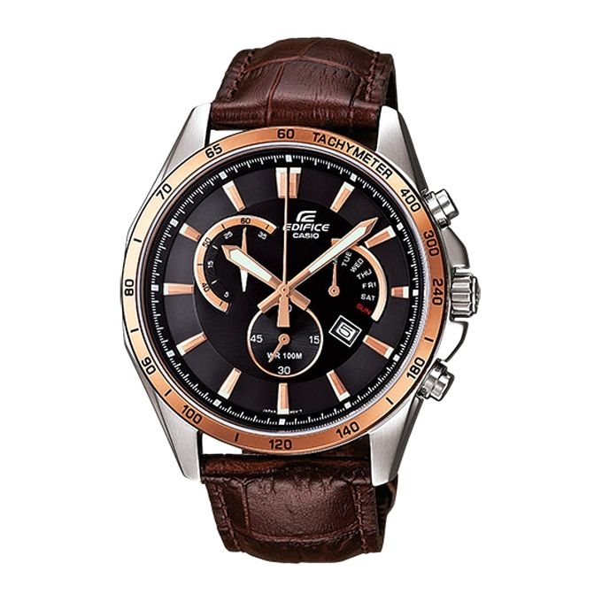 Casio Leather Chronograph Watch For Men EFR510
