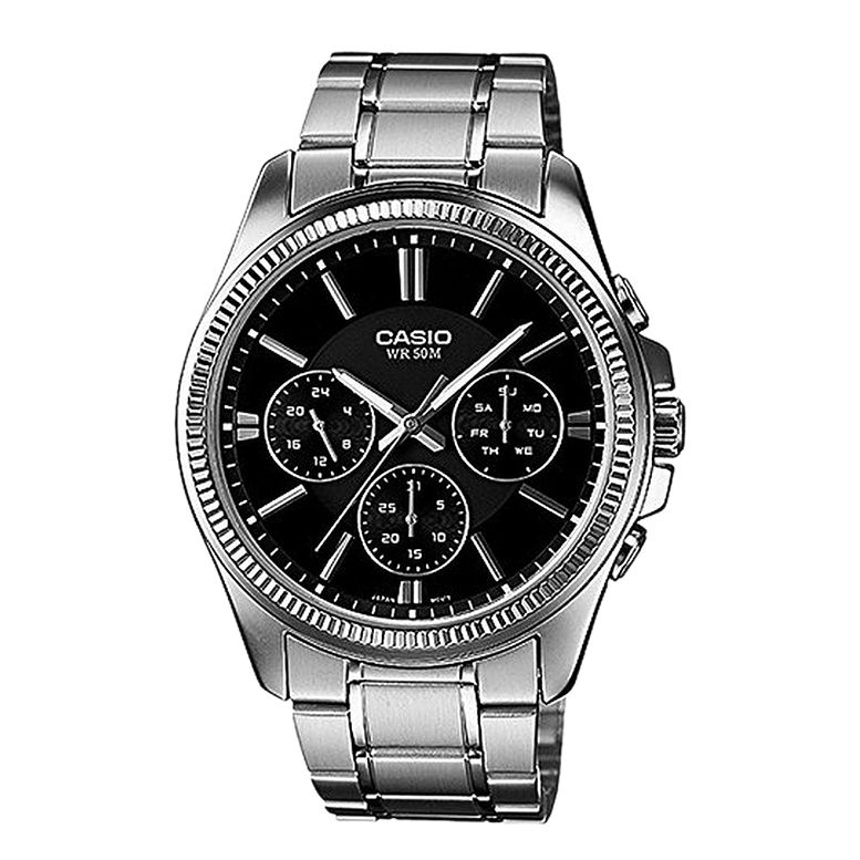 Casio Stainless Steel Chronograph Watch for Men MTP 1375D 1AVDF