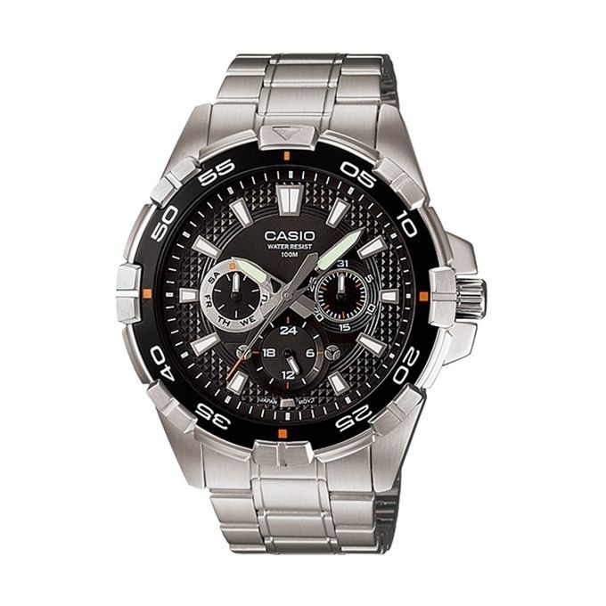 Casio Stainless Steel Wrist Watch For Men MTP-1069D-7AVD