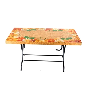 DPL 6 Seat Decorate St/Leg Table Classic Printed SW 82597