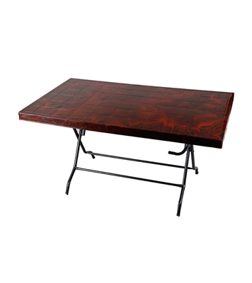 DPL 6 Seat Decorate St/Leg Table Classic Rose Wood 82455