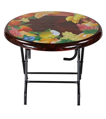 DPL Table 4 Seated Ro St/Leg Printed Rose Wood 86268