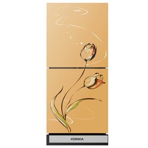 Konka KRT-180GBTMW-GOLDEN TULIP (2-Door, Upper Freezer, Glass Door) Refrigerator