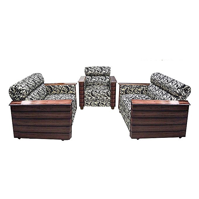Nurjahan Furniture Box Design Wooden Sofa Set SA-389