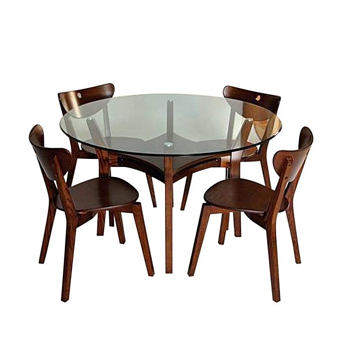 Nurjahan Furniture Canadian Processed Wood Dining Set with 4 Chair  DI 81