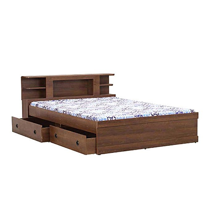 Nurjahan Furniture  Malaysian Processed Wood Box Design Bed BD-136