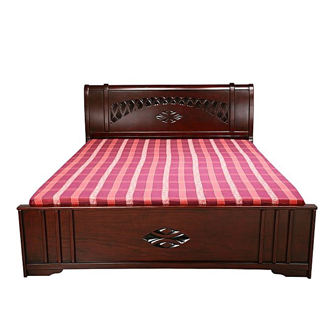 Nurjahan Furniture Malaysian Processed Wood Semi-Box Bed BD-125