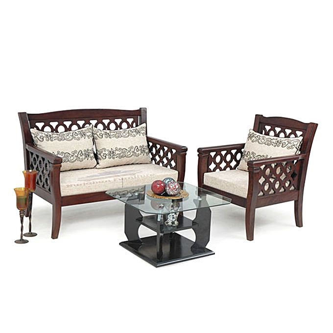 Nurjahan Furniture Mehogoni Wood Slim Fit Design Sofa Set  SA-154