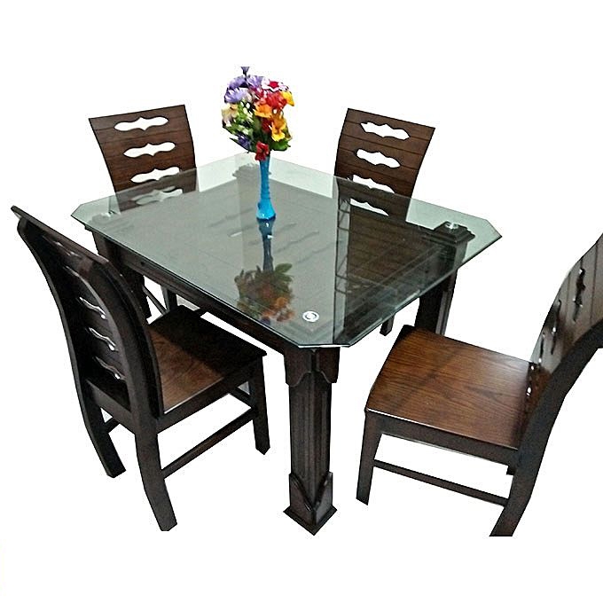 Nurjahan Furniture Oak Wood Dining Table With 4 Chair  DI-48