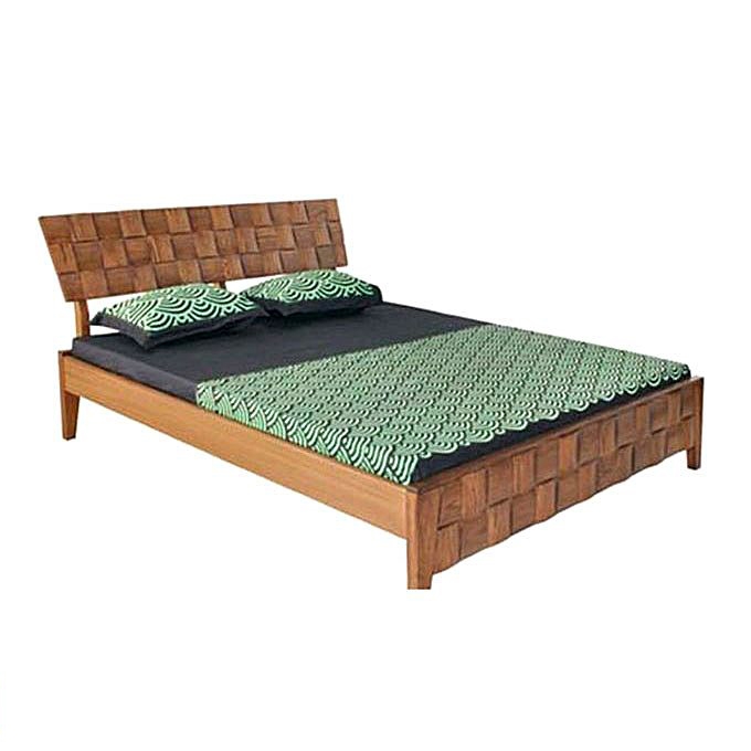 Nurjahan Furniture Stylish Oak Wood Semi-box Bed  BD-13