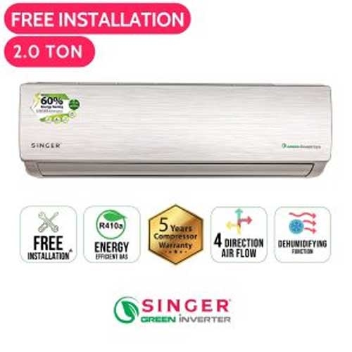 Singer Air Conditioner 2.0 Ton Green Inverter-24XA82GRIGT