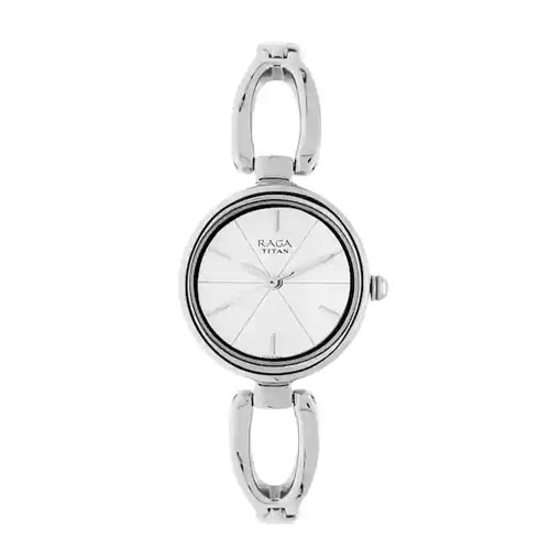 Titan Stainless Steel Analogue Wrist Watch For Women 2579SM01