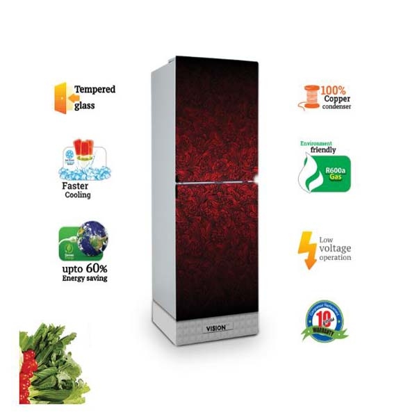 VISION GD Refrigerator RE-150L Grad Rose Red-TM