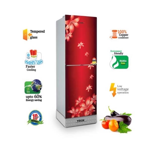VISION GD Refrigerator RE 222L Lily FL Maroon TM
