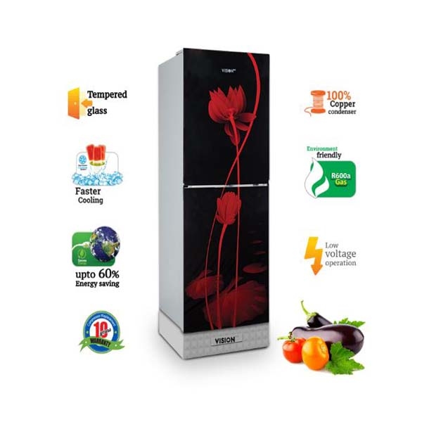 VISION GD Refrigerator RE 238L Red Water Lily B