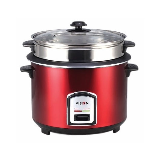 Vision RC-3.0L REL-50-05 SS-Red-Single Pot-Regular Rice Cooker
