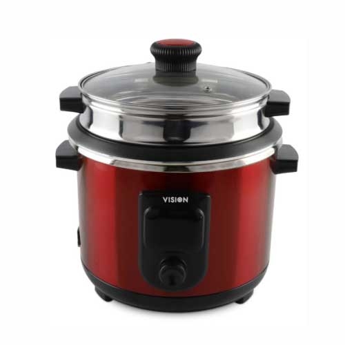 Vision Rice Cooker RC 1.8 L Premium SS Red (Double Pot)