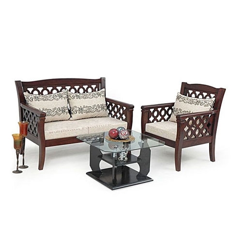 Wood Art Oak Wood and Oak Veneer Sofa Set HNZ-101-114-A1