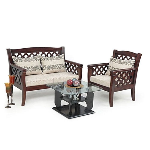 Wood Art Oak Wood and Oak Veneer Sofa Set SM (00-330)