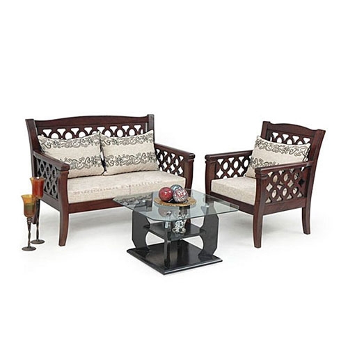 Wood Art Oak Wood and Oak Veneer Sofa Set SM (00-370)